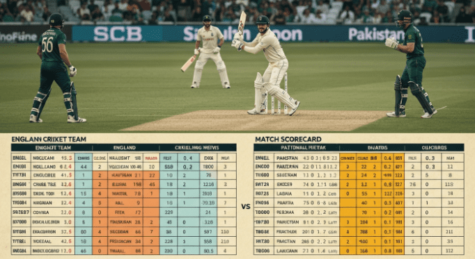 England Cricket Team vs Pakistan National Cricket Team Match Scorecard