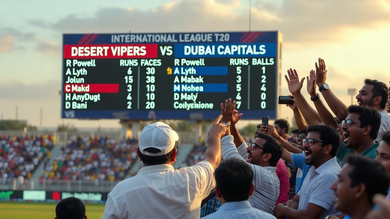 Desert Vipers vs Dubai Capitals Match Scorecard