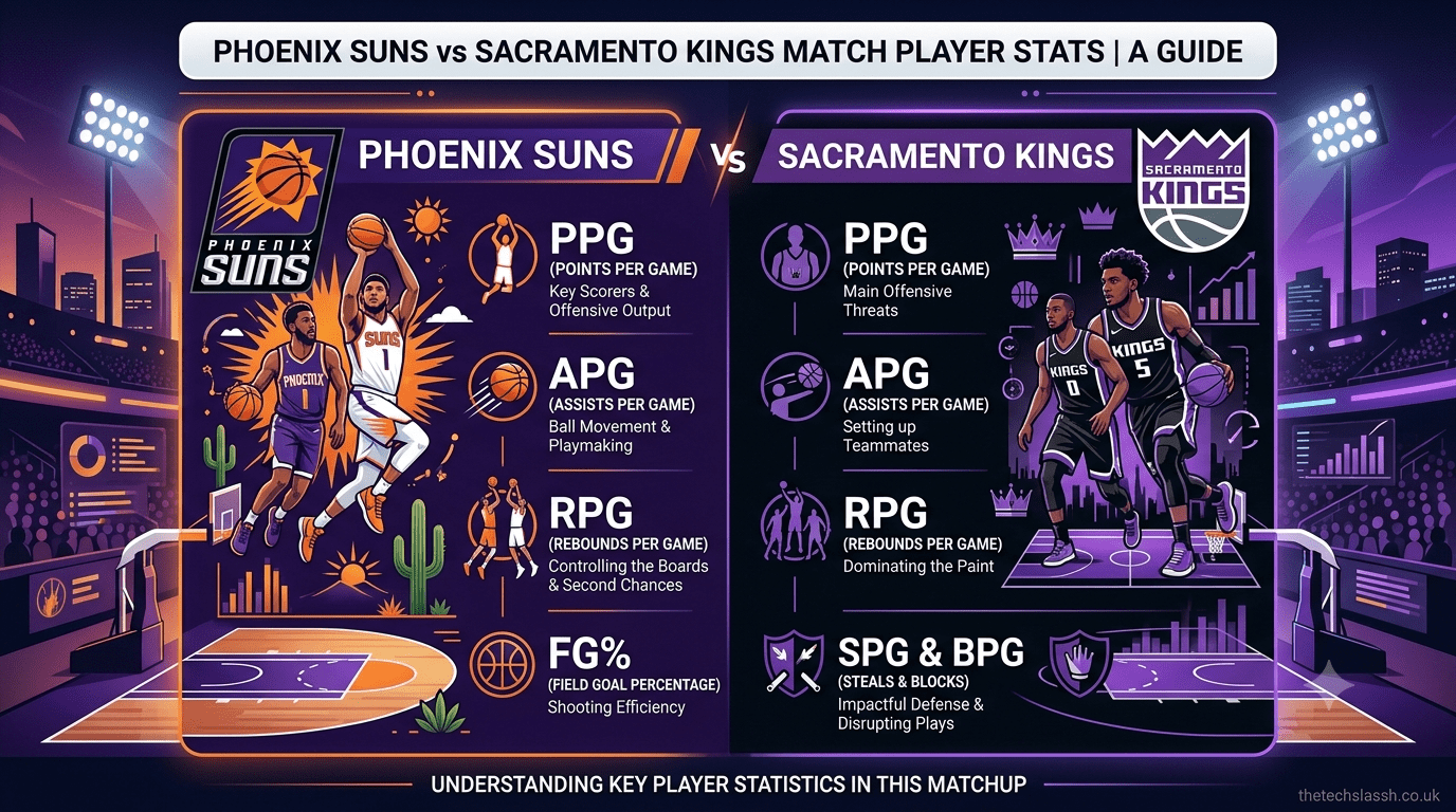 Phoenix Suns vs Sacramento Kings Match Player Stats